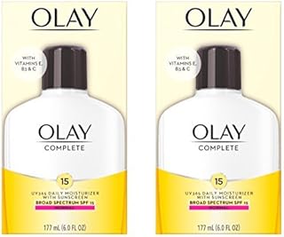 Photo 1 of **ONE PC**Olay Face Moisturizer, Complete with Sunscreen SPF 15, Daily Facial Lotion for Normal Skin, Lightweight Hydrating Broad Spectrum Sun Protection - Vitamin C, E, and Niacinamide - 6 Oz 2 Pack