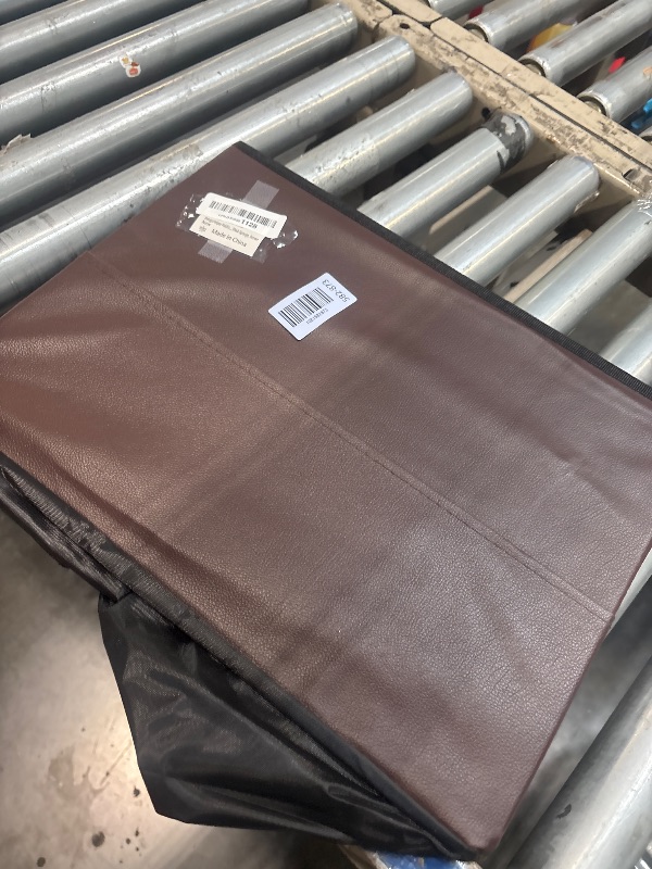 Photo 1 of ** sold as is no refund/return**
BelugaHelper Storage Ottoman Foot Rest Stool, Foldable Leather Footstool Storage Bench with Thicker Foam Padded Seat. Foot Rest Under Desk for Living Room Bedroom 350 lbs, 17x13x13 in, Brown