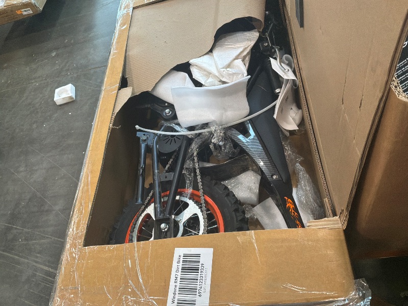 Photo 1 of ***FINAL SALE NO RETURN *****
****FOR PARTS ***[Missing Charger] Windone RM7 Electric Dirt Bike for Teens & Adults, 48V 22.5Ah, 37MPH & 45-Mile Electric Motorcycle, 2200W Ebike, 14"/12" Off-Road Tire E-Bike, Dual Hydraulic Brakes, Full Suspension, Fit Age