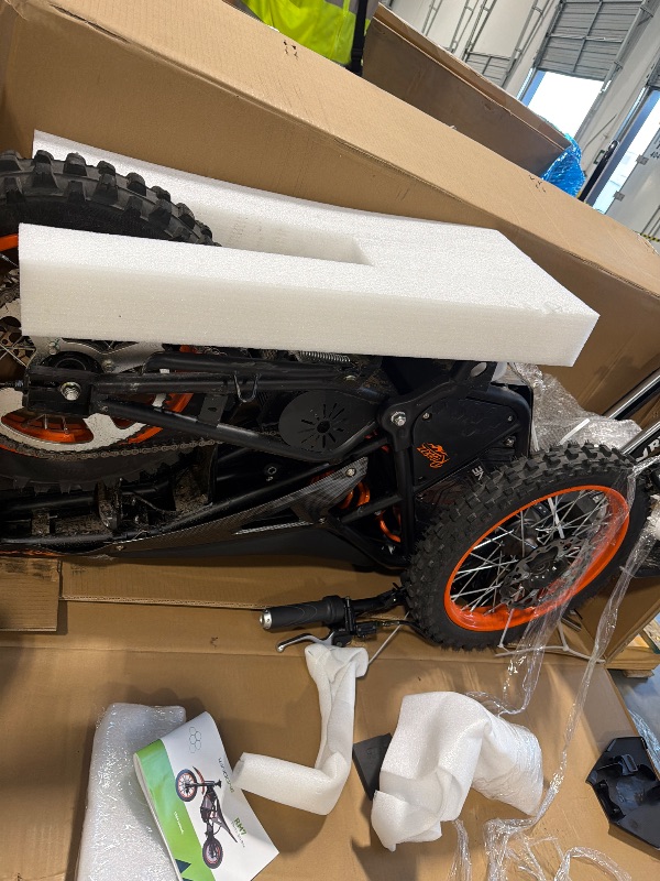 Photo 1 of ***FINAL SALE NO RETURN *****
****FOR PARTS ***[Missing Charger] Windone RM7 Electric Dirt Bike for Teens & Adults, 48V 22.5Ah, 37MPH & 45-Mile Electric Motorcycle, 2200W Ebike, 14"/12" Off-Road Tire E-Bike, Dual Hydraulic Brakes, Full Suspension, Fit Age