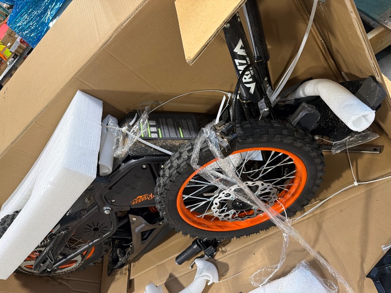 Photo 1 of ***FINAL SALE NO RETURN *****
****FOR PARTS ***[Missing Charger] Windone RM7 Electric Dirt Bike for Teens & Adults, 48V 22.5Ah, 37MPH & 45-Mile Electric Motorcycle, 2200W Ebike, 14"/12" Off-Road Tire E-Bike, Dual Hydraulic Brakes, Full Suspension, Fit Age