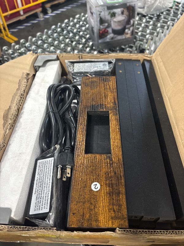 Photo 1 of **MISSING HARDWARE**
VIMBER Side Table with Charging Station, Set of 2 End Tables with USB Port and Outlets, Nightstands with 2-Tier Storage Shelves, Sofa Table for Small Space, Living Room, Bedroom, Rustic Brown 102F2