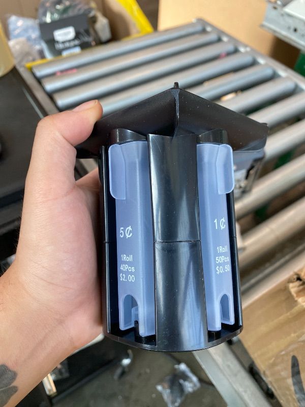 Photo 1 of [DAMAGED] Coin Counter, Coin Sorter Tube, 4-in-1 Coin Sorter and Wrapper Machine, Change Counter Machine Coin Roller with 80 PCS Coin Wrappers