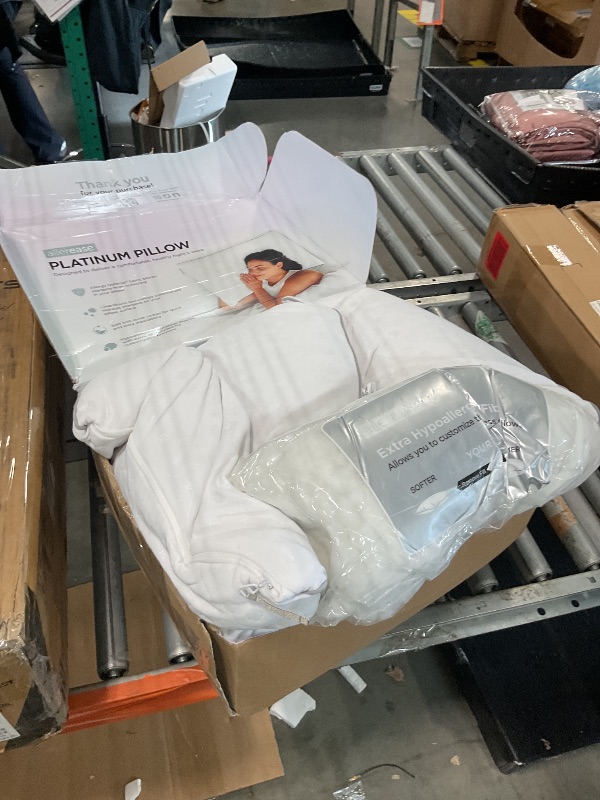 Photo 1 of ?AllerEase Platinum 2-in-1 Adjustable Pillow, CleanBoost Allergen Barrier, Extra Fill, Standard/Queen - 2 Pack