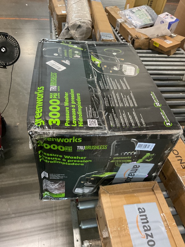 Photo 1 of ** NEW ** Greenworks 3000 PSI (2.0 GPM Max) Brushless Electric Pressure Washer (15°, 25°, 40°, Turbo and Soap Nozzle) for Use On Decks, Fences, Driveways, Sidewalks, Siding & More. Heavy-Duty