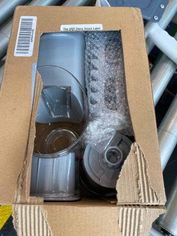 Photo 1 of [KNOB IS BROKEN OFF!!] SUSTEAS Rotary Cheese Grater with Handle - Vegetable Shredder with 5 Well-designed Blades & Strong Suction Base,Round Mandoline Slicer & Food Chopper for Kitchen,with Blade Storage Box(Gray)