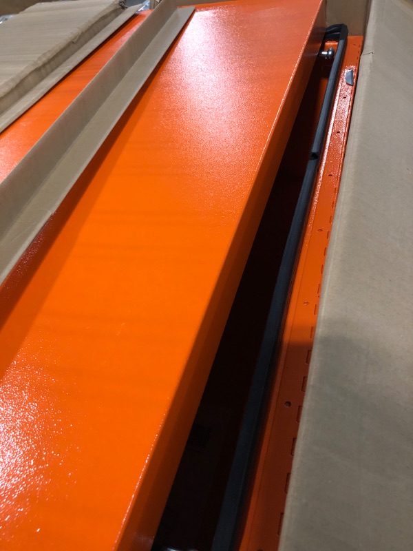 Photo 1 of ***MILD DENTS AND SCRATCHES*** Garvee Black Steel Truck Bed Tool Box, Trailer Tongue Box, Truck Storage Organizer Tool Chest For Truck Bed, RV, Trailer (36"x 15.5"x 15.5" - Orange)