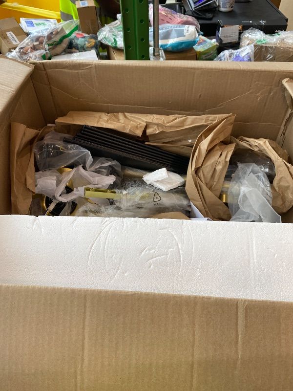 Photo 1 of ****CHECKED 7/19/25 - SOLD AS IS/ NO RETURNS - SALE FINAL - FOR PARTS ONLY****WINGBO 60" DC Ceiling Fan with Lights and Remote Control, Gold and Black Ceiling Fan, 8 Plywood Blades, 6-Speed Reversible DC Motor, Modern Ceiling Fans Indoor for Kitchen Bedro
