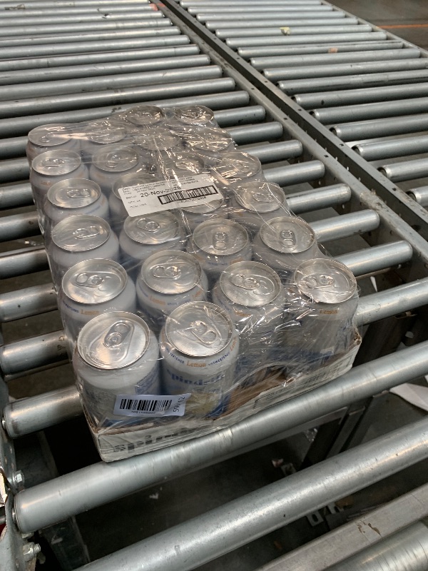Photo 1 of ***8 EXP NOV/20/26*** Spindrift Sparkling Water, Lemon Flavored, Made with Real Squeezed Fruit, 12 Fl Oz Cans, Pack of 24 (Only 3 Calories per Can)