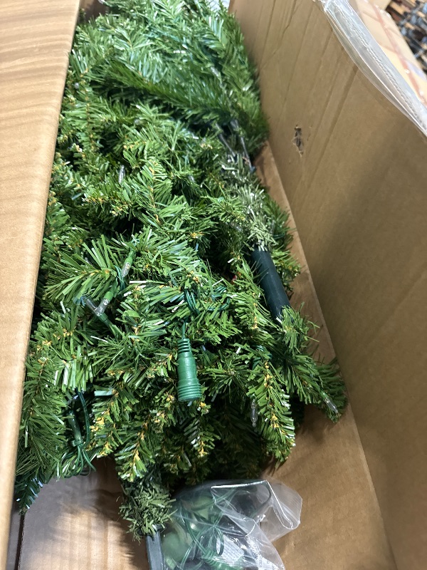 Photo 1 of ** SIMILAR IMAGE**6FT Pre-lit Pencil Christmas Tree Spruce with Remote Control, 250 Warm White Multi-Color Lights, Artificial Hinged/Slim/Skinny/Feel Real/Realistic for Home, Holiday Decoration Dual Color LED 6 Feet