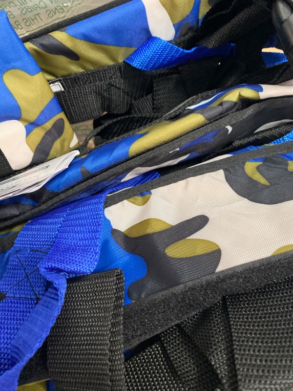 Photo 1 of 2-Pack 150N Automatic Inflatable Life Jacket – Adjustable Nylon Swim Vest with CO2 Inflation, Reflective Strips & Safety Buckle (Blue Camouflage)