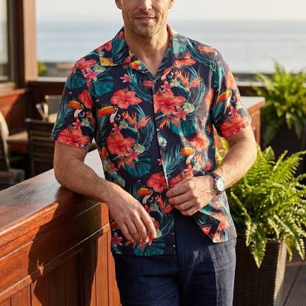 View 1 of ***STOCK PHOTO FOR REFERENCE ONLY***COOFANDY Mens Hawaiian Shirt Short Sleeve Button Down Shirts Tropical Summer Beach Shirts Casual Floral Aloha Shirts