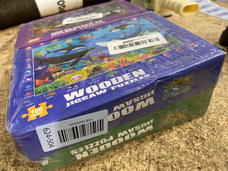 View 2 of 100 Piece Puzzles for Kids Ages 4-6 4-Pack Jigsaw Puzzles Animal Themes