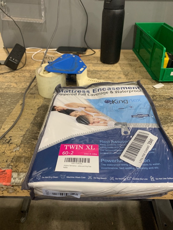 View 2 of **SEE NOTES**Kingnex Twin XL Waterproof Zippered Mattress Protector Encasement