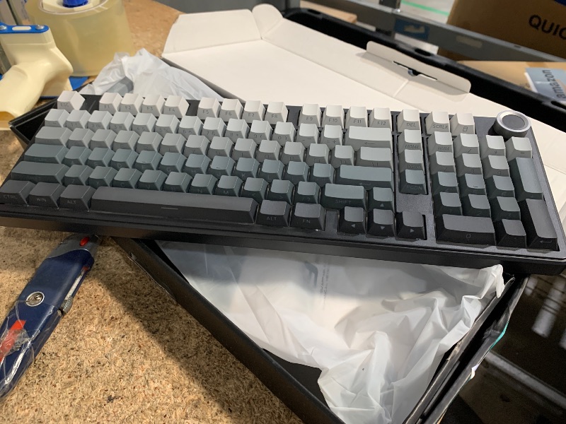 View 3 of **MISSING DONGLE, CAN BE USED WITH A WIRED CONNECTION**AULA F99 Pro Wireless Mechanical Keyboard with Number Pad, Knob, 99 Keys