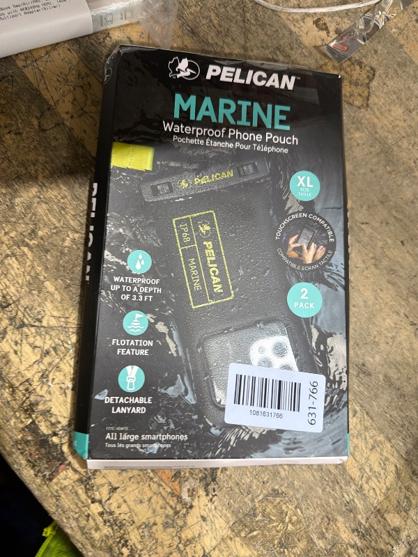 View 2 of ***MISSING PARTS*** Pelican 2-Pack Marine Waterproof Phone Pouch (XL)