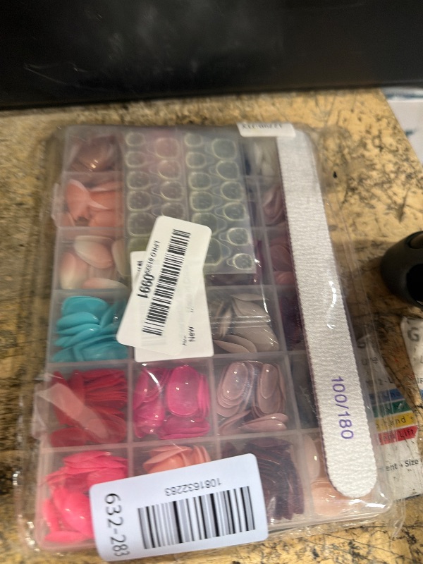 Photo 1 of AddFavor 576pcs Short Oval Press On Nails, 24 Colors