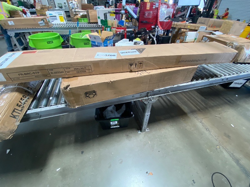 View 3 of ****MISSING A BOX, PARTIAL SET ****** AFI Wesley Queen Platform Bed with Trundle, Walnut