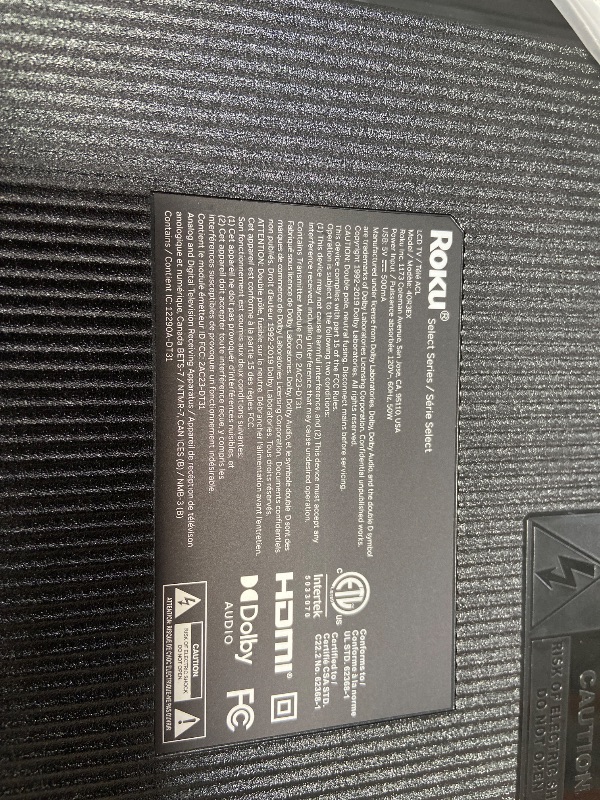 Photo 1 of **SEE PICTURES**Roku 40" Select Series Smart TV 1080p Full HD