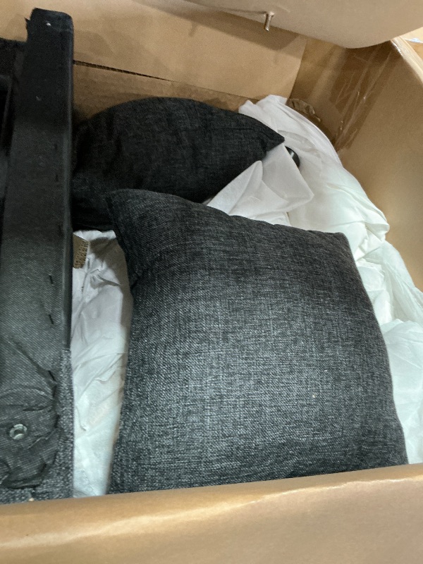 View 5 of ***********INCOMPLETE ITEM, BOX #1 OF 2 ONLY**************
Trygoal L-Shape Sofa Bed with Storage Chaise, Charcoal Black