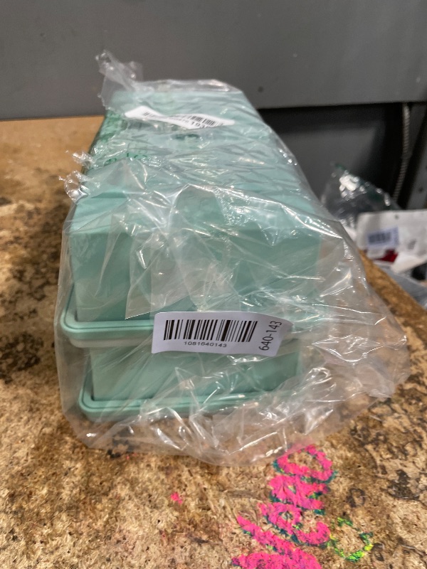 View 2 of 1/2 Cup Silicone Freezer Molds with Lid, Soup Container Style Ice Cube Trays for Freezer - Reinforced Steel Ring Top for freezing Soup Sauce Broth Leftovers, Dishwasher & Oven Safe, BPA Free 2 Pack