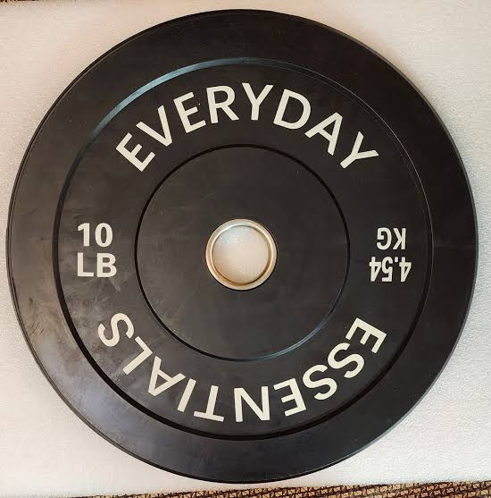 View 1 of **Stock Pic for Reference** Fitvids 2" Olympic Bumper Weight Plates - 10 LB - Black