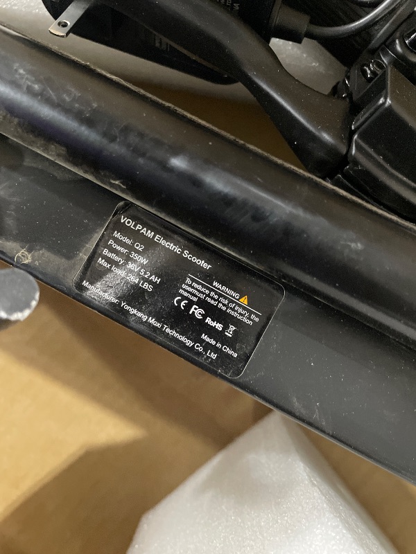 View 2 of *** PARTS ONLY *** VOLPAM Electric Scooter - 350W Motor, 19 MPH, 8.5" Solid Tires, Dark Green