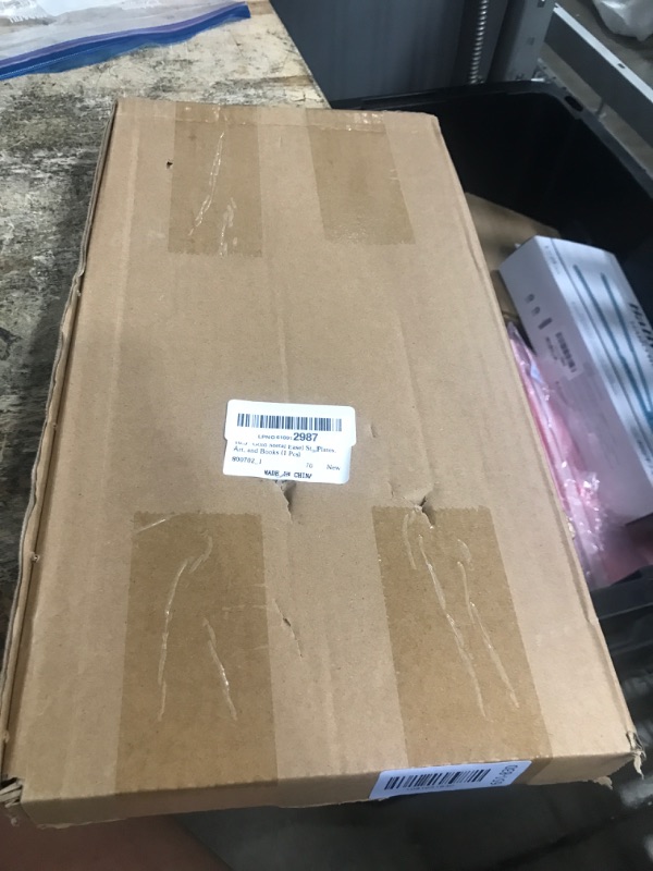 View 2 of 16.5" Gold Metal Easel Stand, Tabletop Tripod Easel Display Holder for Wedding Signs, Pictures, Plates, Art, and Books (1 Pcs)
