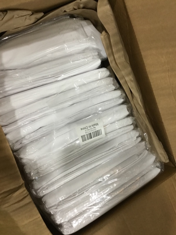 Photo 1 of 12 Pack White Table Cloth Rectangle Table Cloths for 6 Foot Rectangle Tables 60 X 102 Inch Washable Polyester Table Covers, Reusable & Wrinkle Resistant for Weddings, Parties, Events, and Everyday Use
