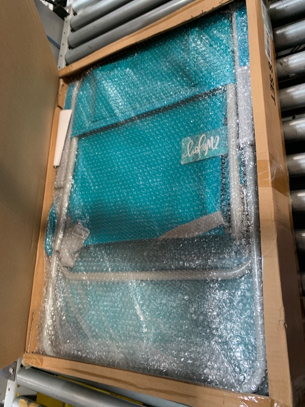 Photo 1 of #WEJOY Tall Folding Beach Chair (2 Pack, Cyan)