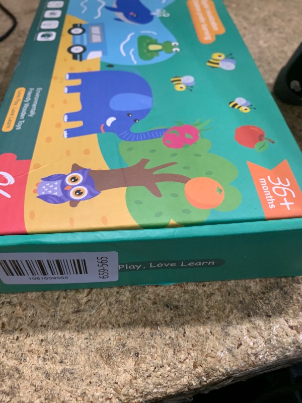 View 2 of ***MISSING PARTS***
NO PEGS 
MIKNEKE Montessori Number Counting Peg Board Toys