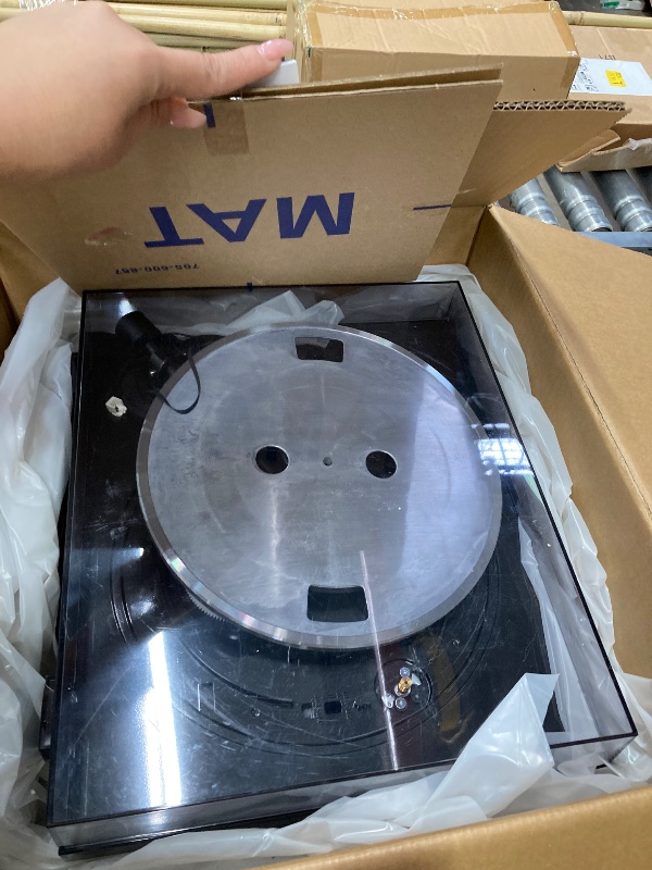 Photo 1 of **
***It's very worn.**Denon DP-300F Fully Automatic Analog Turntable & Vinyl Record Player with Built-in Phono Equalizer | Turntables for Vinyl Records | Unique Tonearm Design | Hologram Vibration Analysis | Slim Design