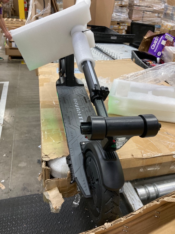 Photo 1 of ****It turns on but doesn't work; it's missing the steering wheel.****INVANTI KS03 Electric Scooter for Kids Ages 8+, 350W Peak Motor, Max 12mph & 10Miles, 7" Solid Wheel, LED Lights & Display, Double Braking, Kids Electric Scooter with 3 Adjustable Speed
