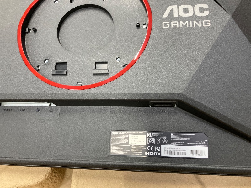 Photo 1 of **It is badly broken; no returns or refunds.**is AOC 27 inch Mini-LED Gaming Monitor, QHD Ultra Wide 1440p, 240Hz, 1ms, DisplayHDR 1000, Adaptive-Sync, 1152 Dimming Zones, PS5/Switch Ready, 3-Year Zero-Bright-dot, Q27G4ZMN