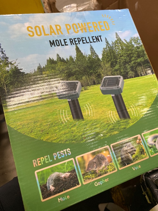 Photo 1 of ***ONLY 2 PIECES INCLUDED***Mole Repellent Solar Powered, 8-Pack Ultrasonic Repeller Sonic Spikes Waterproof Gopher Vole Groundhog Snake Chipmunk Mole Deterrent Get Rid of Moles in Your Yard***ONLY 2 PIECES INCLUDED***