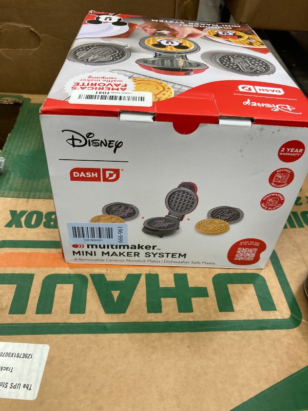 Photo 1 of ***Missing all the plates***Disney | Dash MultiMaker® Mini Maker System - Electric Waffle Maker & Swappable Plates - 1 MultiMaker®, 4 Plates, Mickey Mouse & Friends Design, Aluminum***Missing all the plates***