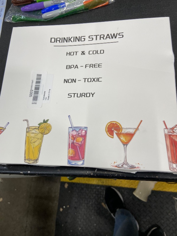 Photo 1 of [100 Pcs] Pink Disposable Plastic Drinking Straws - 8.26" Long 0.24" Wide Cute Bendy Straws for Pink Birthday Party, Bachelorette Party, Bridal Shower, Baby Shower, Gender Reveal
