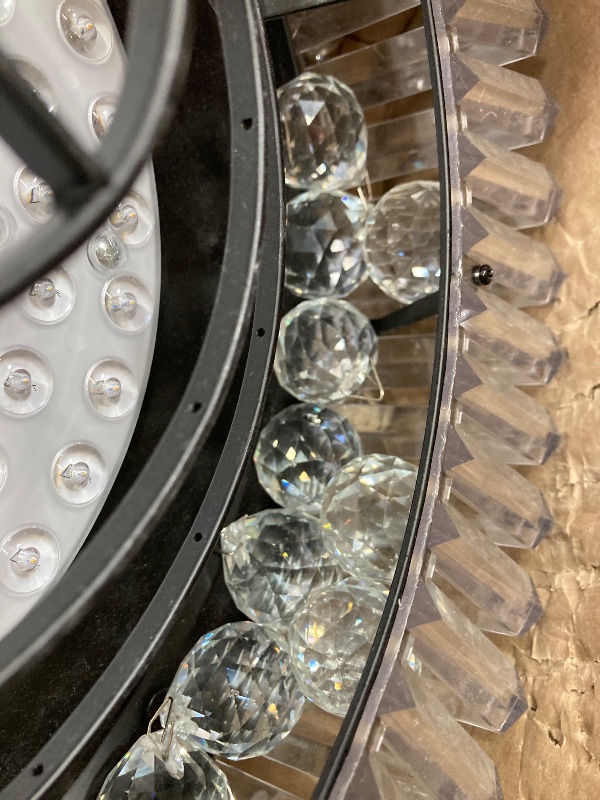 Photo 1 of **DAMAGED**FRIXCHUR 42" Chandelier Ceiling Fans Dimmable Fandeliers Led Crystal Chandelier Ceiling Fans with Lights and Remote Retractable Chandelier Ceiling Fan for Bedroom Living Room Dining Room 40W*2