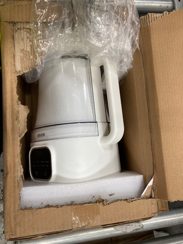 Photo 1 of ***MISSING LID & POWER CORD -SELLING AS IS *** VEVOR 8-in-1 Nut Milk Maker, 34 oz Soy Milk Maker with Soundproof Cover for Homemade Oat, Nut, Soy, Juice, Milkshake, Rice Cereal, Plant-Based Beverages with Self-Cleaning, Boil Water, 12-Hour Delay