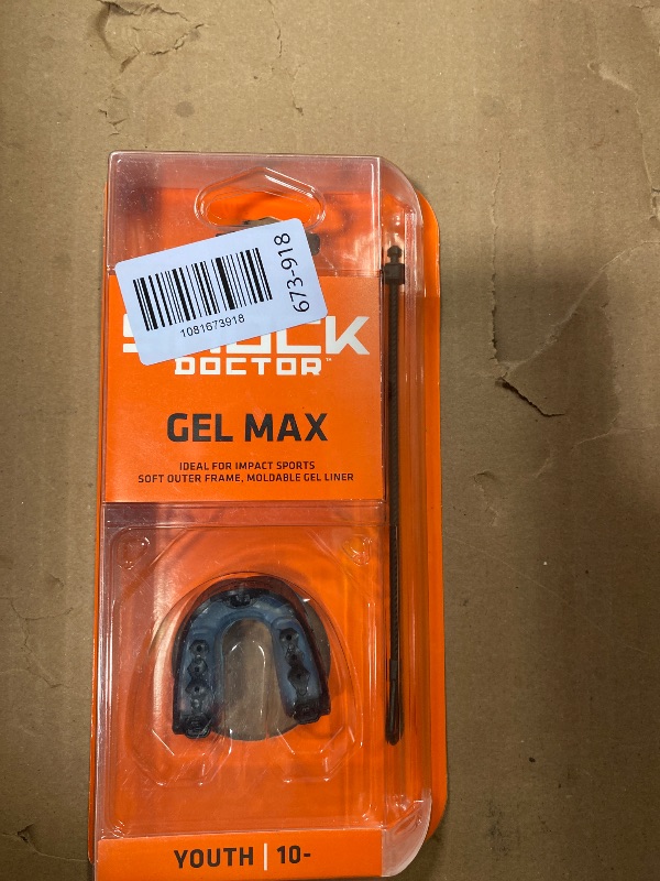 View 2 of ***FACTORY SEALED***Shock Doctor Mouth Guard Sports, Hockey, Lacrosse, Baseball, Wrestling Moutguard, Gel Max Heavy Duty Protection & Custom Fit, Football Mouth Guard with Strap, Adult & Youth Mouthguard***FACTORY SEALED***