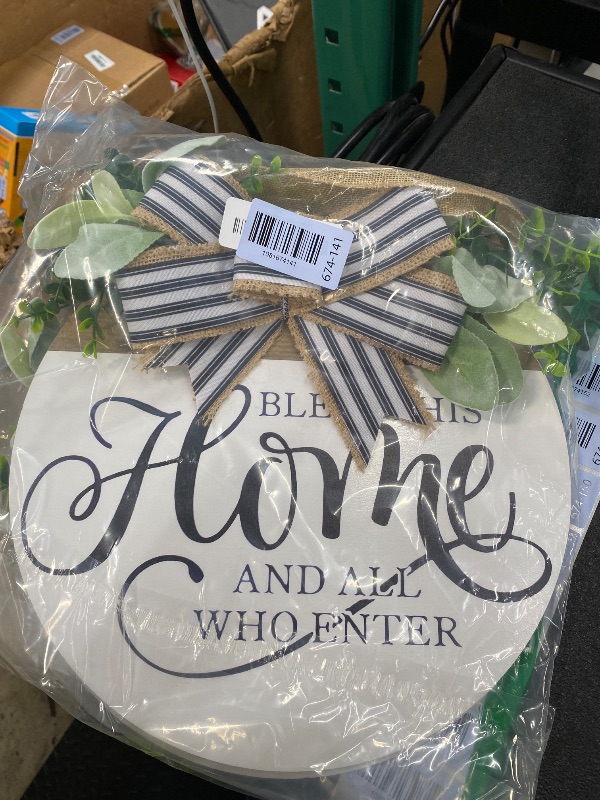 Photo 1 of **2 pack** Spring Summer Decorations Wreath Welcome Home Sign for Front Home Door Decorations Outside All Seasons