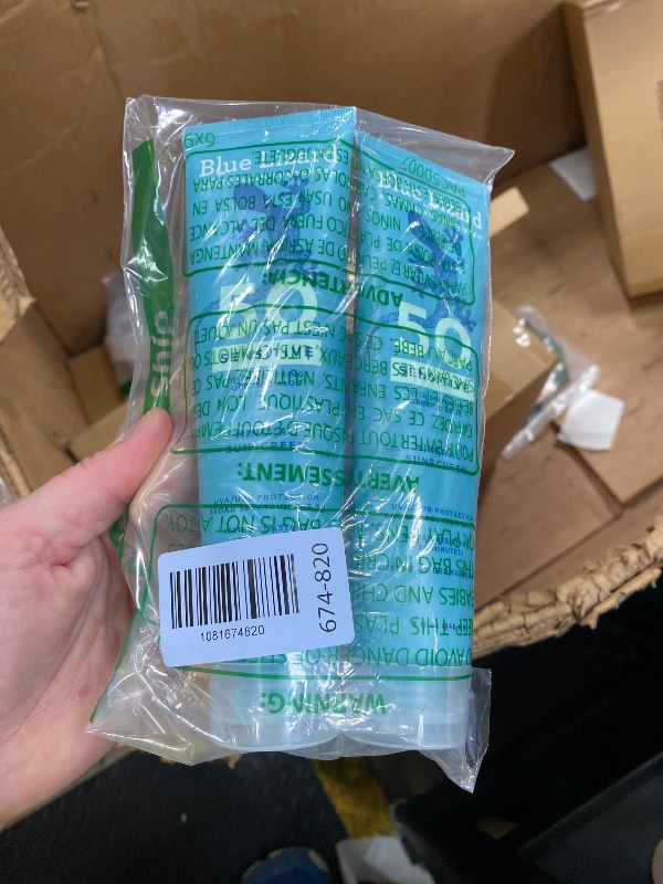 Photo 1 of **2 PACK** Blue Lizard Sensitive Mineral SPF 50 Sunscreen Lotion, 100% Mineral Sunscreen, UVA/UVB Protection, Infused with organic Aloe Vera, Soothes and Hydrates, 5 fl oz