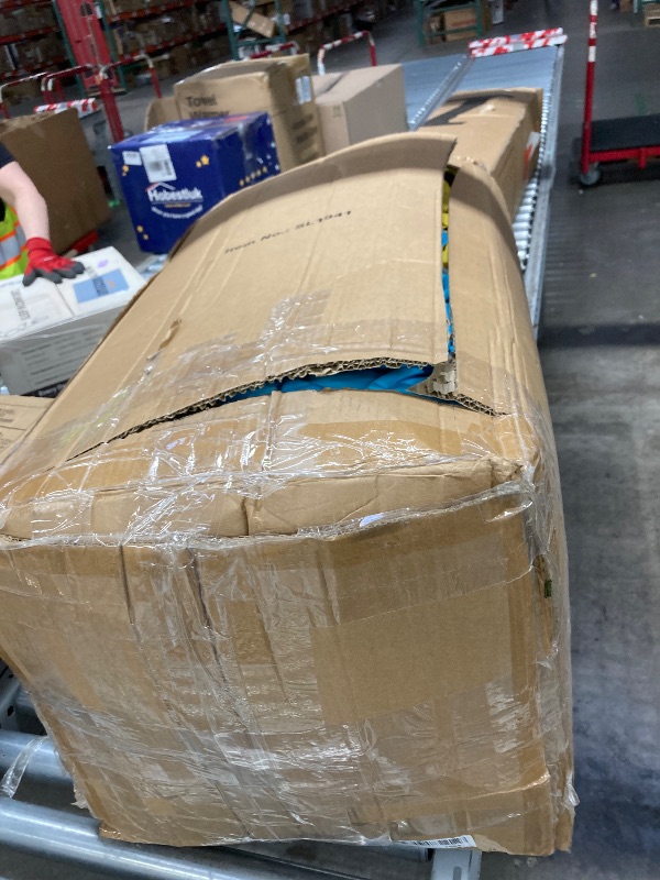 Photo 1 of ***It is used; it is unknown whether any parts are missing, and it is unknown whether it functions at 100%.***WELLFUNTIME Inflatable Water Slide Park, Bouncy Castle with Deep Pool, 191 x 157.5 x 100 Inch, Jumping Castle with Air Blower
