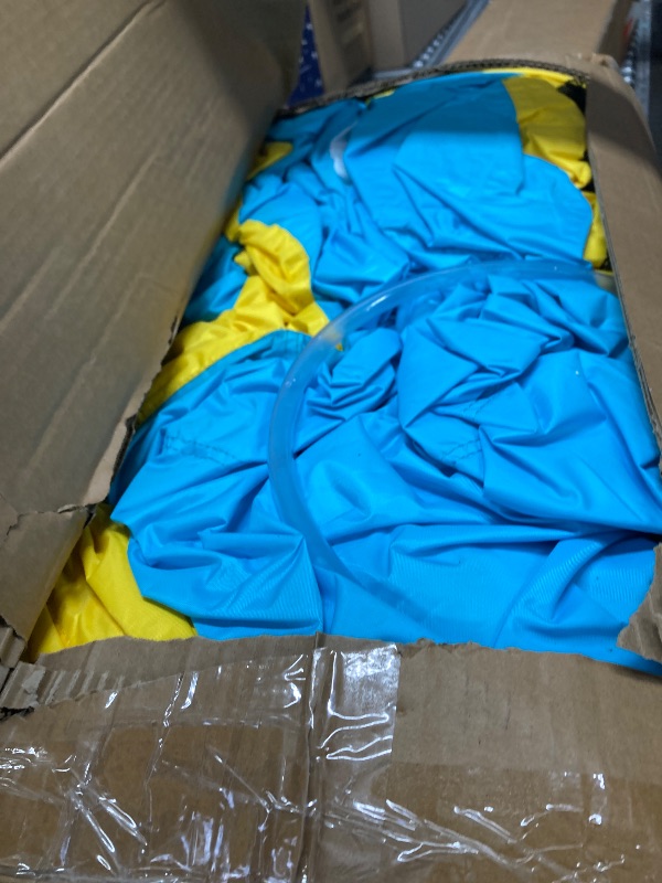 Photo 1 of ***It is used; it is unknown whether any parts are missing, and it is unknown whether it functions at 100%.***WELLFUNTIME Inflatable Water Slide Park, Bouncy Castle with Deep Pool, 191 x 157.5 x 100 Inch, Jumping Castle with Air Blower