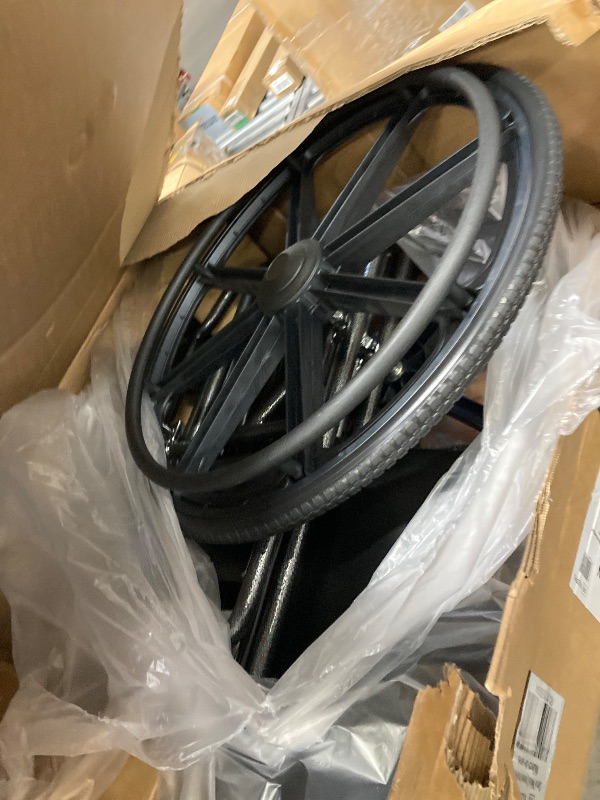 Photo 1 of ***It is used; it is unknown whether any parts are missing, and it is unknown whether it functions 100%.***22" Bariatric Wheelchair, Removable Desk-Length Armrests and Swing-Away Foot Rests