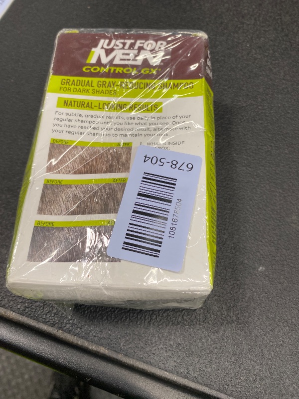 Photo 1 of ***FACTORY SEALED***Just for Men Control GX Grey Reducing Shampoo, Gradual Hair Color with Keratin for Stronger Thicker and Healthier Looking Hair, 4 Fl Oz - Pack of 1***FACTORY SEALED***