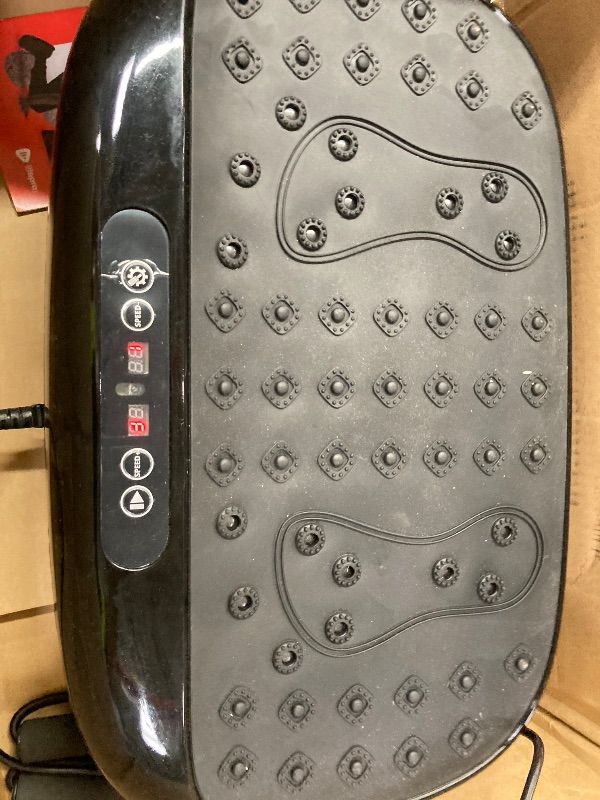Photo 1 of **MISSING PARTS/NOT IN ORIGINAL BOX***Lifepro HexaPlate Lite Vibration Plate Exercise Machine — Magnetic Acupoints, 99 Speeds & 10 Presets Vibration Platform Machine with Resistance Bands — Vibrating Plate for Lymphatic Drainage & Toning