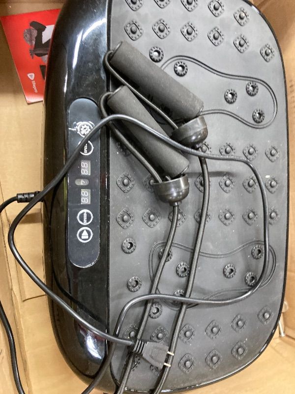 Photo 1 of **MISSING PARTS/NOT IN ORIGINAL BOX***Lifepro HexaPlate Lite Vibration Plate Exercise Machine — Magnetic Acupoints, 99 Speeds & 10 Presets Vibration Platform Machine with Resistance Bands — Vibrating Plate for Lymphatic Drainage & Toning