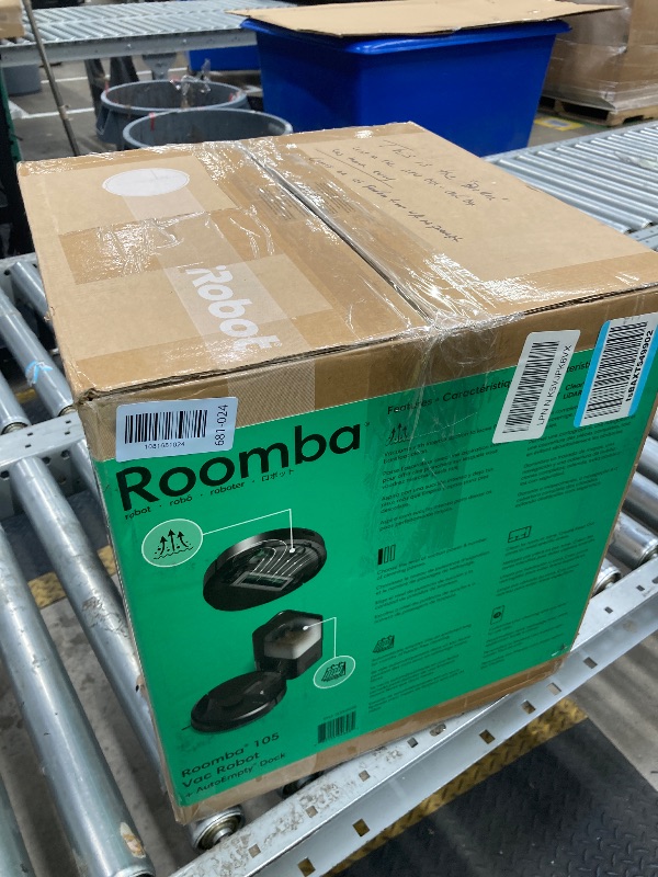 Photo 1 of *Used/Dirty* iRobot Roomba 105 Vac Robot Vacuum with AutoEmpty Dock - Self-Empties for 75 Days, Easy to use, Intense Power-Lifting Suction, LiDAR Navigation, Multi-Surface Cleaning, Cleans in Neat Rows