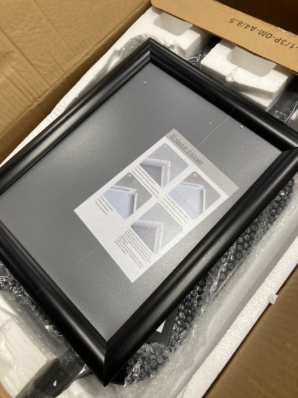 Photo 1 of *Frame scratched* Heavy Duty Pedestal Sign Holder for Display, 8.5 x 11 inches Adjustable Floor Standing Sign Holder with Weighted Base , Vertical and Horizontal View Sign Stand for Indoor/Outdoor Advertising?Black